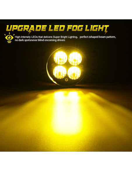 Luces de Niebla LED AUYICH Amarillas para Tacoma 2012-2023