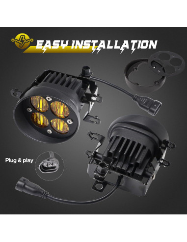 Luces de Niebla LED AUYICH Amarillas para Tacoma 2012-2023