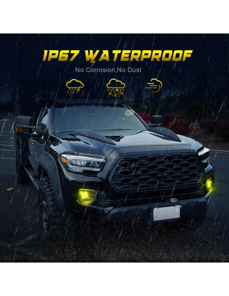 Luces de Niebla LED AUYICH Amarillas para Tacoma 2012-2023