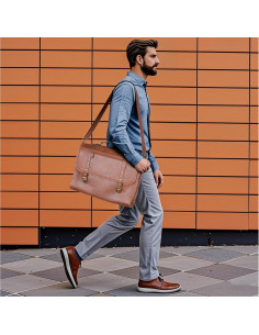 Bolsa Mensajera 15.6" Manificent Cuero Sintético Marrón 2