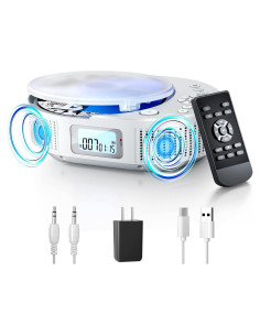 Reproductor de CD Portátil FELEMAN 2 en 1 Bluetooth 15W