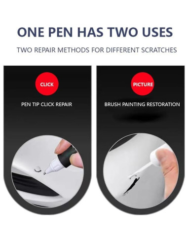 Bolígrafo de Reparación de Rayones 2-en-1 Color Blanco