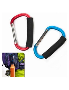 Gancho Carabiner YOTOM Grande D 13.7 cm Aluminio 2 Piezas