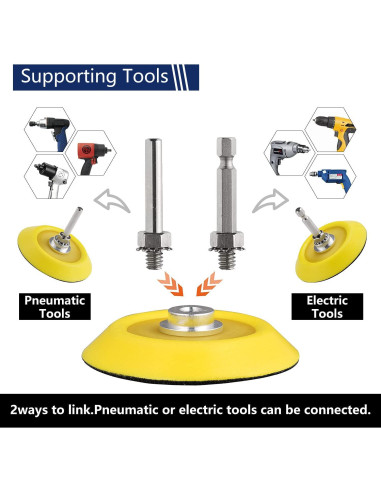 Kit de Almohadillas de Pulido 3" NYNM - Grano 80-3000