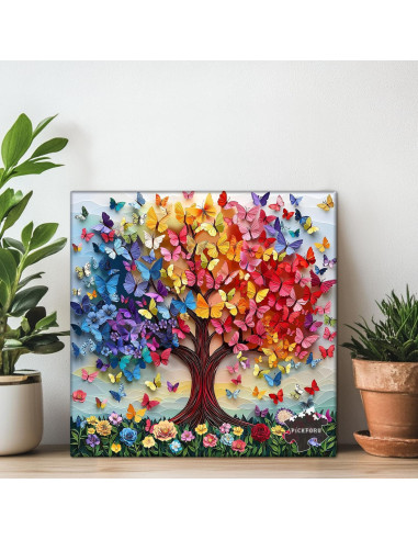 Rompecabezas PICKFORU 1000 Piezas Mariposas Árbol de la Vida