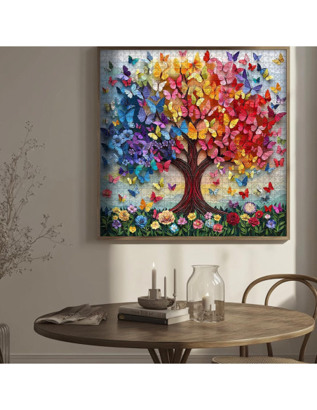 Rompecabezas PICKFORU 1000 Piezas Mariposas Árbol de la Vida