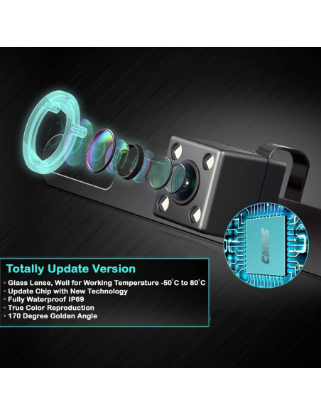 Cámara de Respaldo HD Screentronics con Visión Nocturna 170