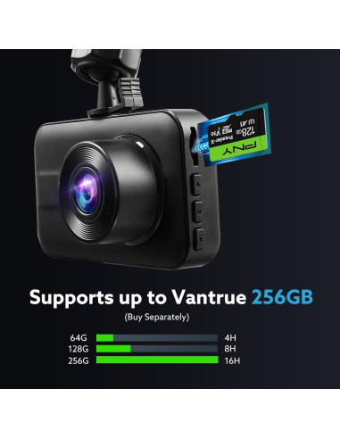 Cámara Dash 4K Delantera y Trasera Wkreuoar con G-Sensor