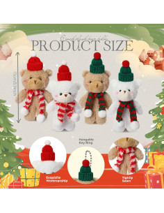 Hiboom 40 Ositos de Peluche Navidad 15 cm Decoración Fiesta 2