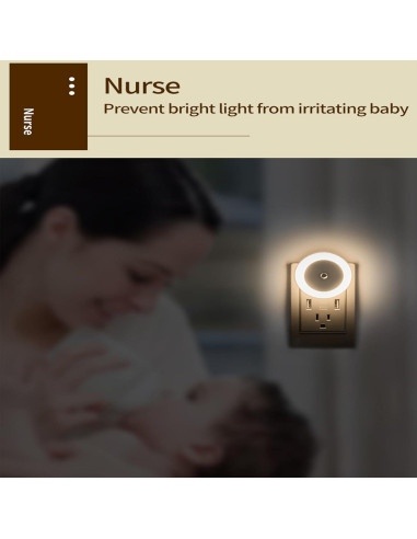 Paquete de 6 luces nocturnas LED MAIDELI con sensor de luz