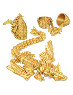 Huevo Sorpresa Dragón Alado Balkwan Grande Oro 289g