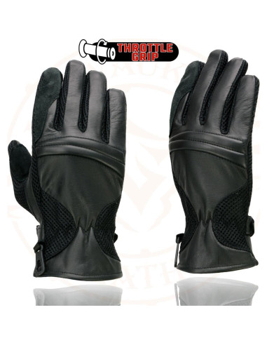 Guantes de Moto Milwaukee SH296 Negros con Nudillos Acolchados - Grande