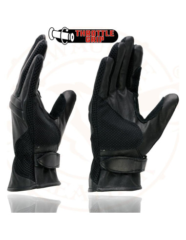 Guantes de Moto Milwaukee SH296 Negros con Nudillos Acolchados - Grande