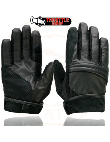 Guantes de Moto Milwaukee SH296 Negros con Nudillos Acolchados - Grande
