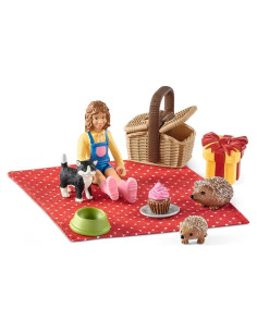 Juguetes de Animales de Granja Schleich - Picnic Cumpleaños 10 Piezas