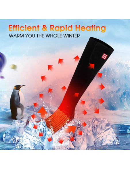 Calcetines Calentados Recargables Autocastle para Hombres - Talla L