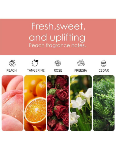 Vela Aromática de Cristal Rosa Perekond 100% Soja 8.89cm