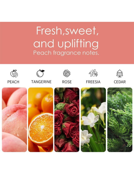 Vela Aromática de Cristal Rosa Perekond 100% Soja 8.89cm