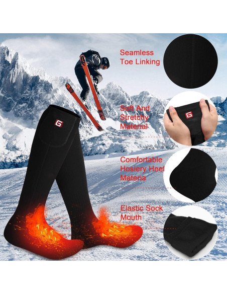 Calcetines Calentados Recargables Autocastle para Hombres - Talla L