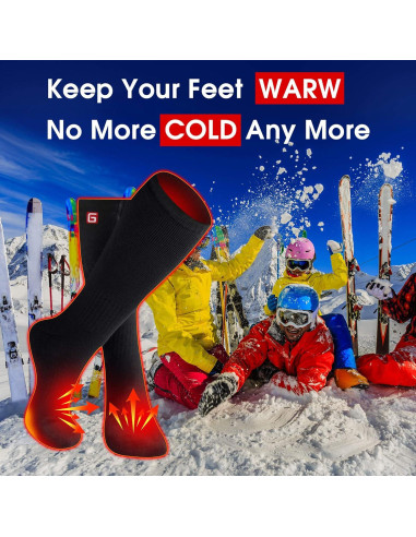 Calcetines Calentados Recargables Autocastle para Hombres - Talla L