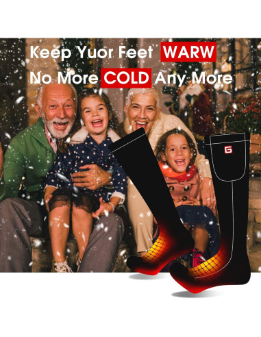 Calcetines Calentados Recargables Autocastle para Hombres - Talla L