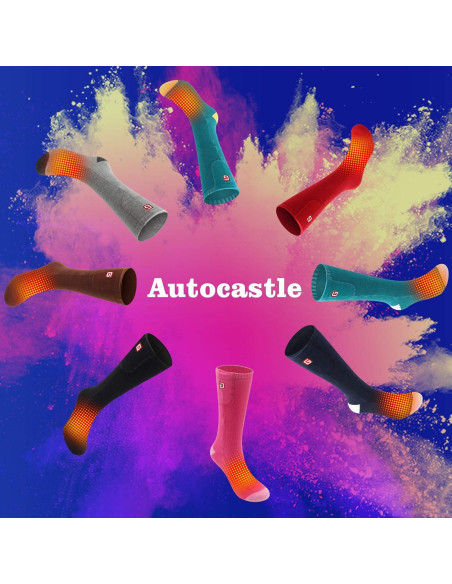 Calcetines Calentados Recargables Autocastle para Hombres - Talla L