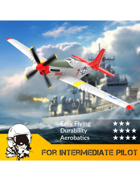 Avión de Control Remoto VOLANTEXRC P51D Mustang 2.4GHz