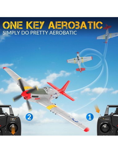 Avión de Control Remoto VOLANTEXRC P51D Mustang 2.4GHz