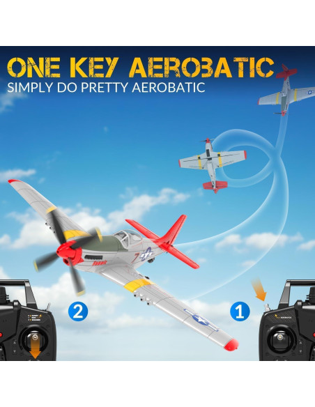 Avión de Control Remoto VOLANTEXRC P51D Mustang 2.4GHz