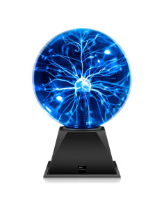 Lámpara de Plasma Flashmen 15 cm Táctil y Sonido Azul