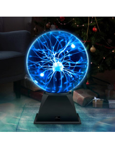 Lámpara de Plasma Flashmen 15 cm Táctil y Sonido Azul 2