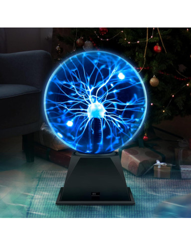 Lámpara de Plasma Flashmen 15 cm Táctil y Sonido Azul