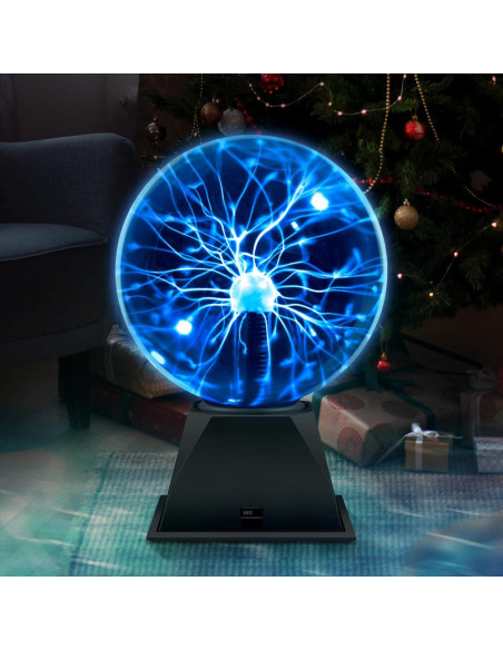 Lámpara de Plasma Flashmen 15 cm Táctil y Sonido Azul
