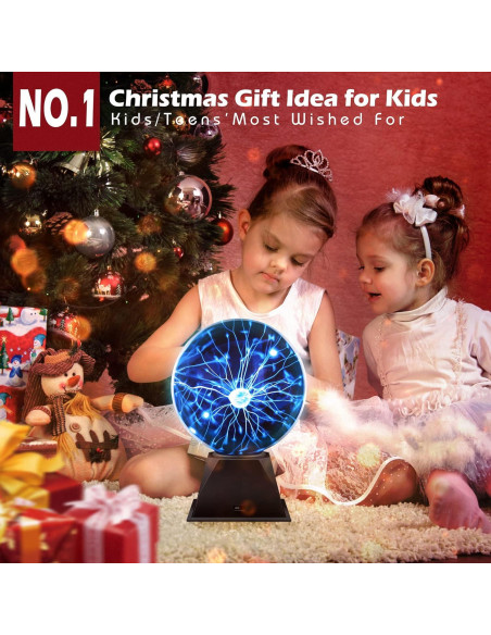 Lámpara de Plasma Flashmen 15 cm Táctil y Sonido Azul