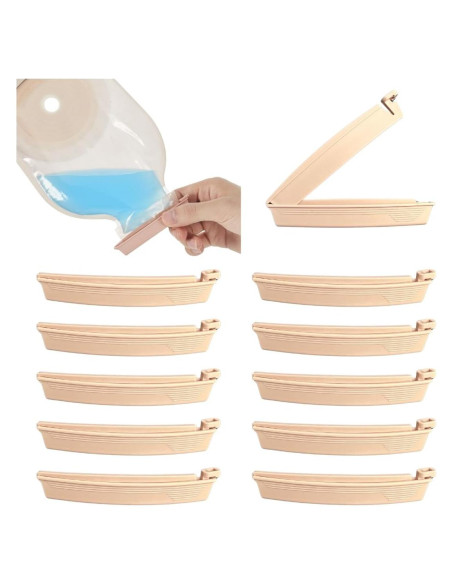 10 Clips para Bolsa de Ostomía SanviMed - Cierre Seguro y Reutilizables