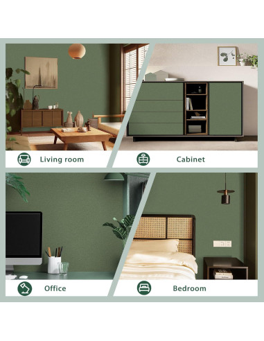 Papel Tapiz Verde Abyssaly Autoadhesivo 45x300 cm Removible