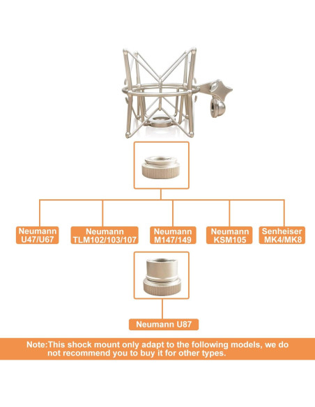 Soporte de micrófono anti vibración Boseen MKF-0115-544 Plata Soporte de micrófono anti vibración Boseen MKF-0115-544 Plata