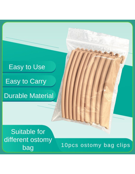 10 Clips para Bolsa de Ostomía SanviMed - Cierre Seguro y Reutilizables