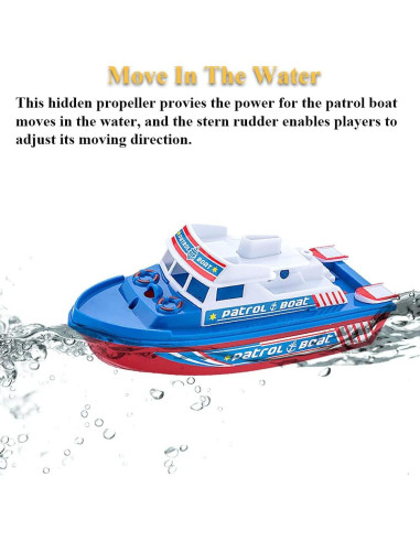 Barco Patrullero Eléctrico NEXTAKE 6684A con Sonido y Luz