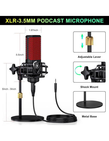 Paquete de Podcast G3 - Micrófono, Tarjeta de Sonido y Efectos