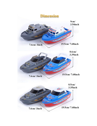 Barco Patrullero Eléctrico NEXTAKE 6684A con Sonido y Luz