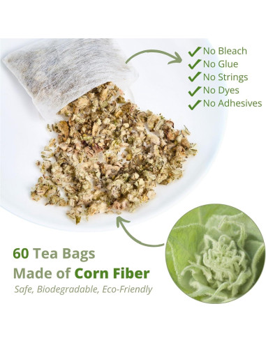 Té de Mullein VitalForest - 60 Bolsitas Ecológicas para Pulmones