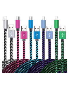 Cable USB Tipo C Teeind Tpc001 5 Pack 1.83m Carga Rápida 3A