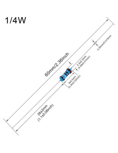 Resistores de Película Metálica 1K ohm 1/4W 100 pcs EDGELEC 2