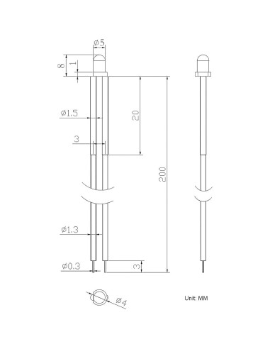 50 Diodos LED 5mm Pre Cableados DORHEA 12V Luz Multicolor