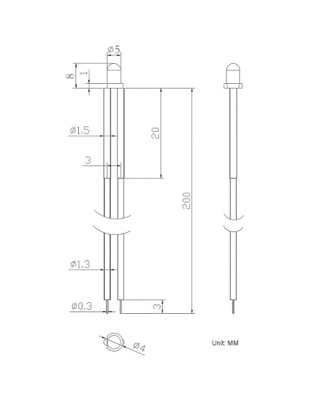50 Diodos LED 5mm Pre Cableados DORHEA 12V Luz Multicolor
