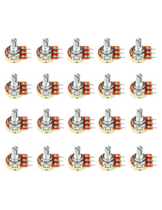 20 Potenciómetros Rotativos JESSINIE B10K 10K Ohm 15mm