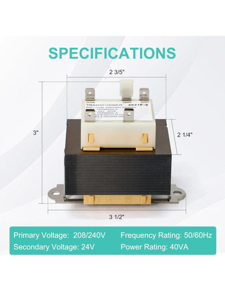 Transformador 24V Hipoilk para Hornos Luxaire York Coleman
