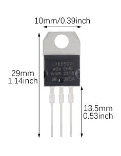 Regulador de Voltaje Positivo L7805CV RLECS 30PCS 1.5A 2
