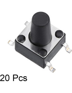 Interruptor Táctil Momentáneo uxcell 6x6x9mm 20PCS 4 Pines 2